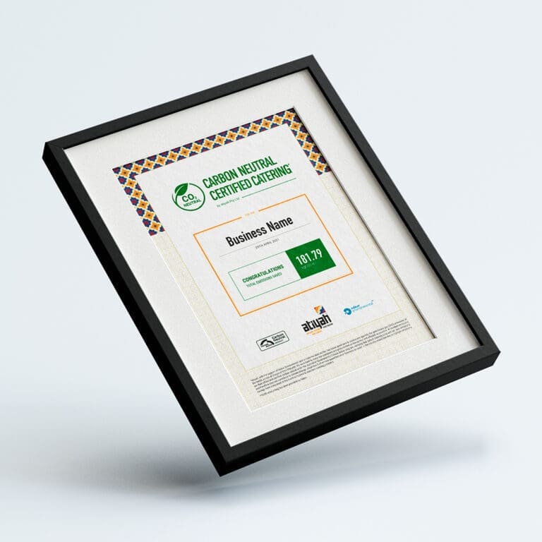 Atiyah - Carbon Neutral Certified Event certificate